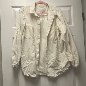American Eagle cream corduroy shirt